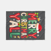 Couverture Polaire Merry Christmas Y'all Santa Crochet Knitting Quilt (Devant (Horizontal))