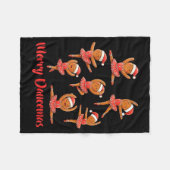 Couverture Polaire Merry Dancemas Ballet Dancer Gingerbread Teacher C (Devant (Horizontal))