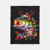 Couverture Polaire Merry Fishmas Santa Fishing Lovers Funny Fisherman (Devant)