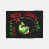 Couverture Polaire Merry Fishmas To All Fishing Fisherman's Funny Chr (Devant (Horizontal))