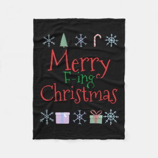 Couverture Polaire Merry Foring (f) Noël Funny Sarcastic Quo