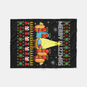 Couverture Polaire Merry Glizzmas Ugly Christmas Sweaters Hot Dogs Xm (Devant (Horizontal))