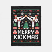 Couverture Polaire Merry Kickmas Karate Jiu Jitsu Ugly Christmas Desi (Devant)