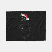 Couverture Polaire Merry Kissmy Angry Cat Christmas Funny Sarcastic H (Devant (Horizontal))