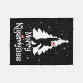 Couverture Polaire Merry Kissmy Funny Bigfoot Yeti Sasquatch Christma (Devant (Horizontal))