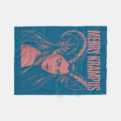 Couverture Polaire Merry Krampus Ironic Lilith Christmas Dark Feminin (Devant (Horizontal))