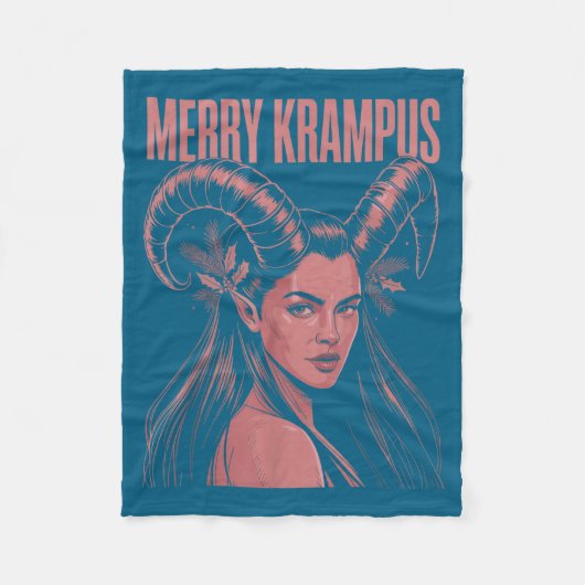 Couverture Polaire Merry Krampus Ironic Lilith Christmas Dark Feminin (Devant)