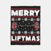 Couverture Polaire Merry Liftmas Fun Christmas Gym Workout Fitness Gi (Devant)