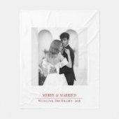 Couverture Polaire Merry & Married - Personalized Newlywed Christmas  (Devant)