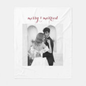 Couverture Polaire Merry & Married - Personalized Newlywed Christmas (Devant)