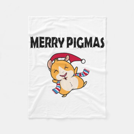 Couverture Polaire Merry Pigmas Face Mask Funny Guinea Pig Christmas (Devant)