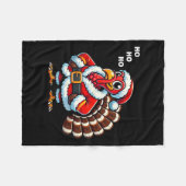 Couverture Polaire Merry Thanksmas Thanksgiving Turkey Xmas Funny Kid (Devant (Horizontal))