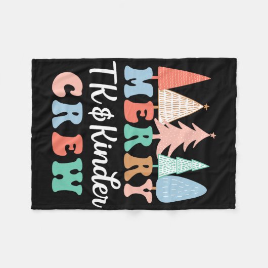 Couverture Polaire Merry Tk And Kinder Crew Kindergarten Teacher Chri (Devant (Horizontal))