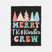Couverture Polaire Merry Tk And Kinder Crew Kindergarten Teacher Chri (Devant)