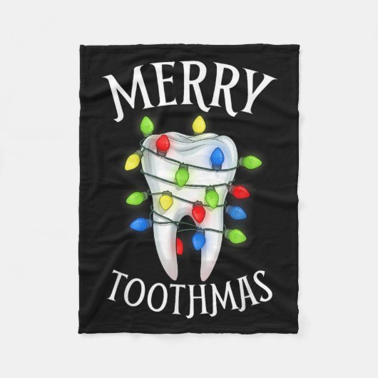 Couverture Polaire Merry Toothmas Christmas Light Molar Tooth Hygieni (Devant)