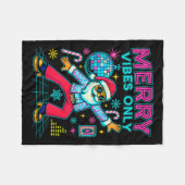 Couverture Polaire Merry Vibes Only Santa Christmas Disco Retro 70s 8 (Devant (Horizontal))