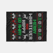 Couverture Polaire Merry Whatever And Happy Funny Christmas Go Away U (Devant (Horizontal))