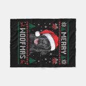Couverture Polaire Merry Woofmas Ugly Sweater Black Lab Labrador Chri (Devant (Horizontal))