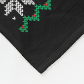 Couverture Polaire Merry Xmas Skeleton Ugly Sweater, Skull Wearing Sa (Coin)