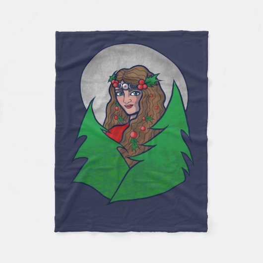 Couverture Polaire Merry Yule Goddess Art Pagan et Wiccan Yule (Devant)