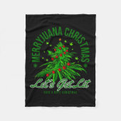 Couverture Polaire Merryjuana Christmas Christmas Weed T Roll (Devant)