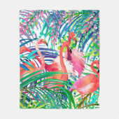 Couverture Polaire Merveilleuse aquarelle flamingo. Afrique (Devant)
