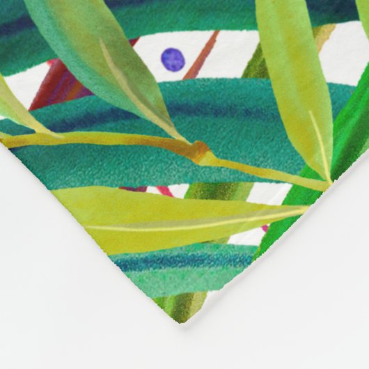 Couverture Polaire Merveilleuse aquarelle flamingo. Afrique (Coin)