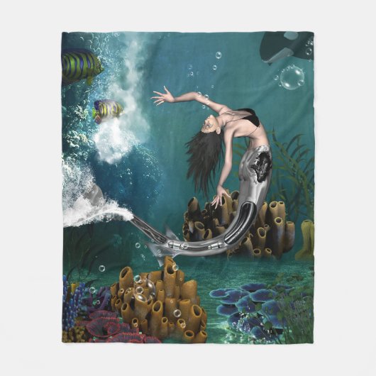 Couverture Polaire Merveilleuse sirène à vapeur (Devant)