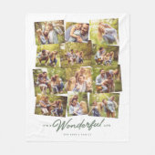 Couverture Polaire Merveilleuse vie 12 photo collage famille (Devant)