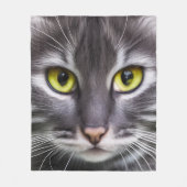 Couverture Polaire Merveilleux portrait de chat (Devant)