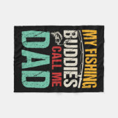 Couverture Polaire Mes Amies De Pêche Préférées M'Appelent Papa Pêche (Devant (Horizontal))