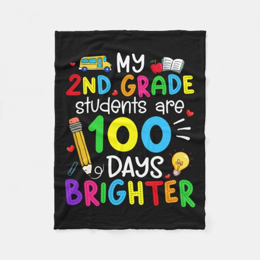 Couverture Polaire Mes élèves de 2e année sont 100 jours plus brillan (Devant)