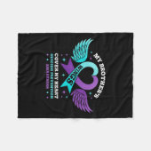 Couverture Polaire Mes frères ailes couvrent mon coeur la prévention  (Devant (Horizontal))