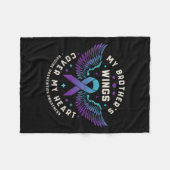 Couverture Polaire Mes frères ailes couvrent mon coeur la prévention  (Devant (Horizontal))