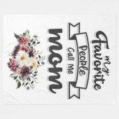 Couverture Polaire Mes Gens Favoris M'Appelent Maman (Devant (Horizontal))