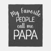 Couverture Polaire Mes gens favoris m'appellent Papa Noir et Blanc (Devant)