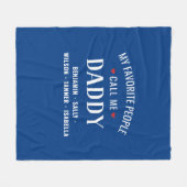 Couverture Polaire Mes gens favoris m'appellent papa ou Custom Name (Devant (Horizontal))