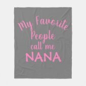 Couverture Polaire Mes Gens Préférés M'Appelent Nana Funny Pink (Devant)