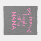 Couverture Polaire Mes Gens Préférés M'Appelent Nana Funny Pink (Devant (Horizontal))