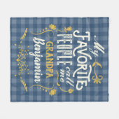 Couverture Polaire Mes gens préférés m'appellent Grand-Père Bleu En v (Devant (Horizontal))