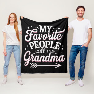Couverture Polaire Mes personnes préférées m'appellent grand-mère pou