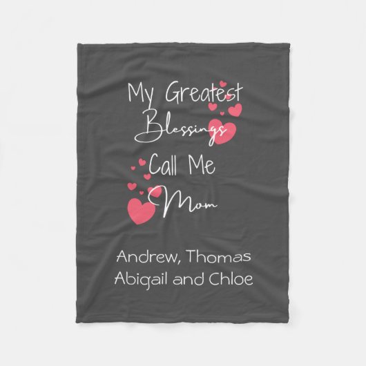 Couverture Polaire Mes plus grandes bénédictions Appelez-moi Maman, C (Devant)