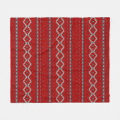 Couverture Polaire Mesas Sud-Ouest Rouge & Turquoise Moyen (Devant (Horizontal))