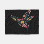 Couverture Polaire Message caché subtil anti Trump colibri floral (Devant (Horizontal))