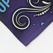 Couverture Polaire Message d'amour à ma fille, Lion bleu, de papa (Coin)