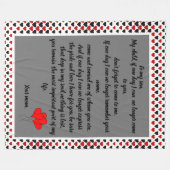 Couverture Polaire Message d'amour de la mère/du fils (Devant (Horizontal))