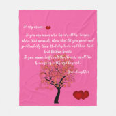 Couverture Polaire Message d'amour fille/mère (Devant)