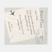 Couverture Polaire Message d'amour personnel de la carte postale (Devant (Horizontal))