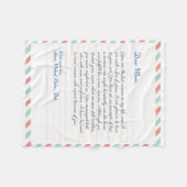 Couverture Polaire Message de lettre d'amour manuscrite du portable m (Devant (Horizontal))