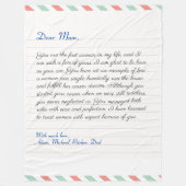 Couverture Polaire Message de lettre d'amour manuscrite sur ordinateu (Devant)